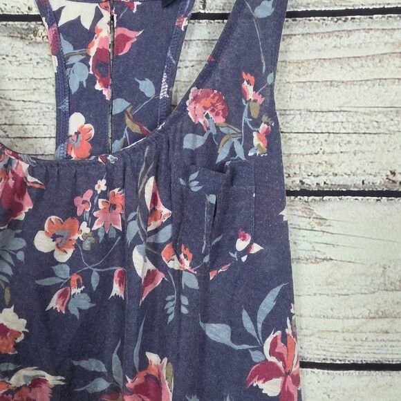 American Eagle Navy Floral Racerback Tank M - Picture 4 of 9